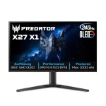 MON ACER 27" Predator X27X1bmiippruzx ZeroFrame 4K UHD 240Hz OLED fekete MONitor