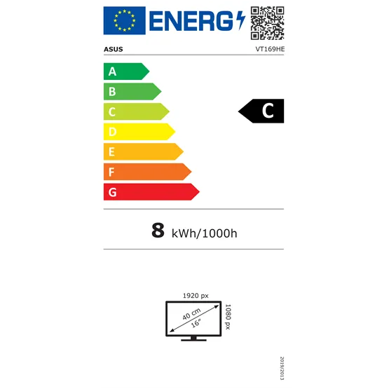 MON ASUS 15,6" VT169HE FHD 60Hz IPS fekete érintőkijelzős monitor - Image 7