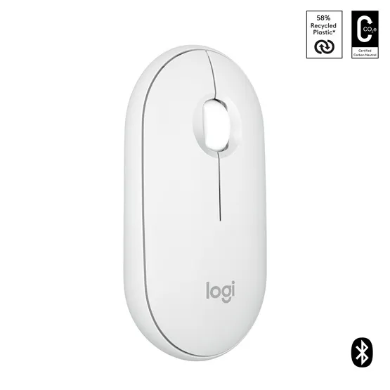 Logitech Pebble Mouse 2 vezeték nélküli fehér egér