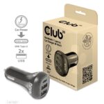 Club 3D Autós Töltő - CAC-1921 (36W, 2x USB-A, 1x USB-C, 12-24V, QC3.0)
