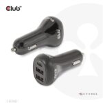 Club 3D Autós Töltő - CAC-1921 (36W, 2x USB-A, 1x USB-C, 12-24V, QC3.0) - Image 2