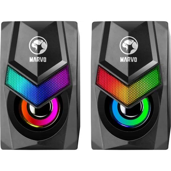 SPK MARVO Havoc 10 vezetékes hangszóró - fekete - RGB viágítás - Image 2