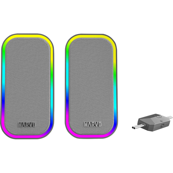 SPK MARVO Havoc 20 vezetékes hangszóró - fehér - RGB viágítás - Image 2
