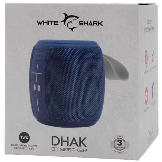 SPK White Shark GBT-888BL DHAK-BL bluetooth v5.1 hangszóró 5W - kék - Image 5