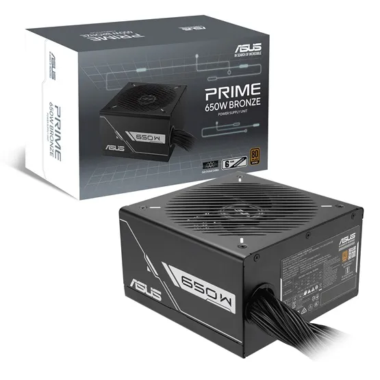 TÁP Asus Prime 650W - PRIME-650B-BLACK - 80+ Bronze - Nem moduláris - fekete tápegység - Image 2
