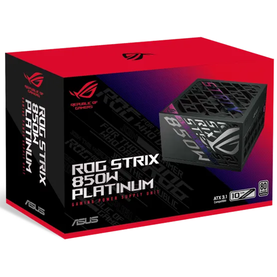 TÁP Asus ROG Strix 850W - ROG-STRIX-850P-GAMING - 80+ Platinum -ATX 3.0 -  Moduláris - fekete tápegység - Image 11