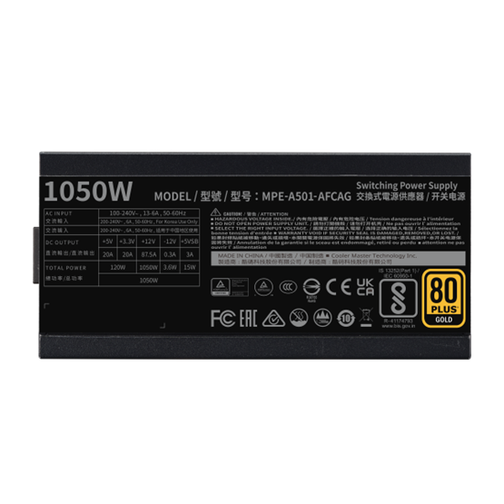 TAP_Cooler_Master_1050W_-_MWE_Gold_1050_-_MPE-A501-AFCAG-3EEU_-_80_Gold_ATX_31_-_V2_Modularis_-_fekete_tapegyseg-i781949.png TÁP Cooler Master 1050W - MWE Gold 1050 - MPE-A501-AFCAG-3EEU - 80+ Gold ATX 3.1 - V2 Moduláris - fekete tápegység - Image 4