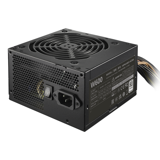 TÁP Cooler Master 600W - Elite NEX W600 230V - MPW-6001-ACBW-BEU - 80+ White - ATX 12V Ver. 2.41 - Fekete Tápegység - Image 3