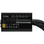 TÁP Cooler Master 750W - MWE Gold 750 v3 - MPE-7506-ACAG-BEU - 80+ Gold - ATX 3.1 - Nem moduláris - Fekete Tápegység - Image 4