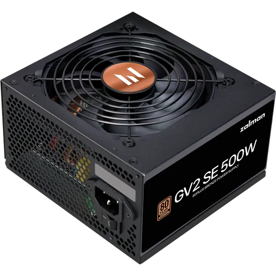 TÁP Zalman 500W - ZM500-GV2 SE - 80+ Bronze - ATX12V Ver2.52 - Fekete Tápegység - Image 2