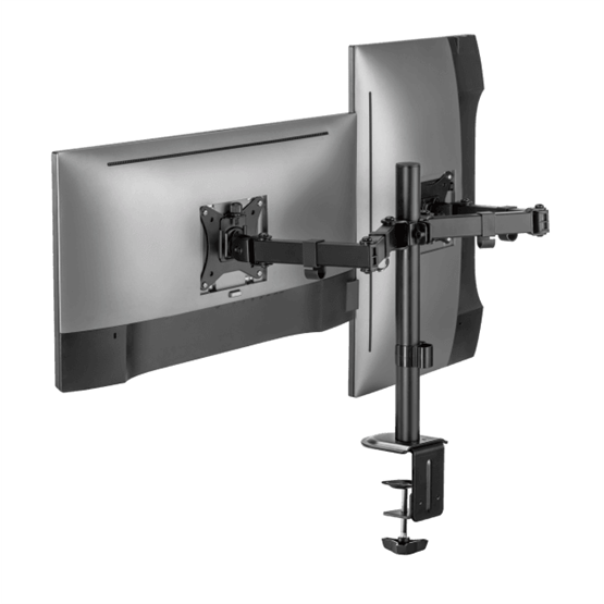 TVL SBOX LCD-352/2-2 17"-32" Asztali dual monitor tartó konzol, dönthető, forgatható - Image 4