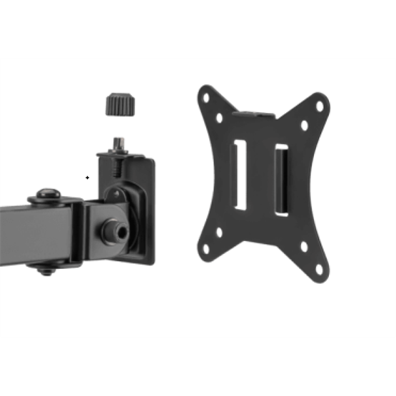 TVL SBOX LCD-352/2-2 17"-32" Asztali dual monitor tartó konzol, dönthető, forgatható - Image 2