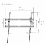 SBOX PLB-3446T-2 fali konzol,37-70" dönthető, 600X400MM, 50KG MAX. W029867 - Image 12