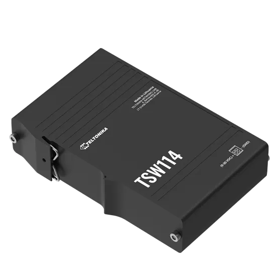 Teltonika 5 portos, kompakt Gigabit switch, DIN sínre szerelhető