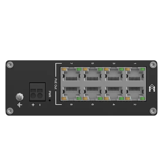 Teltonika 8 portos nem menedzselhető PoE switch, 240W, DIN sín, ipari, plug and play - Image 4