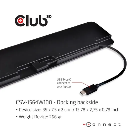 USB Club3D USB 3.2 GEN 1 TYPE C TRIPLE DISPLAY DYNAMIC PD TÖLTŐ - 100W - Image 14