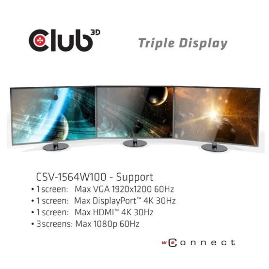 USB Club3D USB 3.2 GEN 1 TYPE C TRIPLE DISPLAY DYNAMIC PD TÖLTŐ - 100W - Image 15