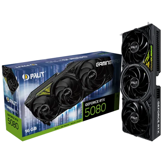 VGA PALIT NVIDIA RTX5080 GamingPro V1 16GB GDDR7 - NE75080019T2-GB2031Y