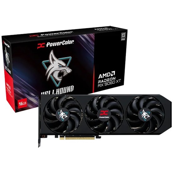 VGA PowerColor AMD RX 9060 XT Hellhound 16GB GDDR6 - RX9060XT 16G-L/OC - Image 1