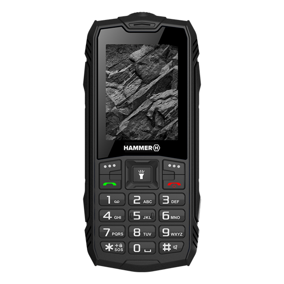 HAMMER Rock 2,4" Dual SIM csepp-, por- és ütésálló mobiltelefon - fekete - Image 1