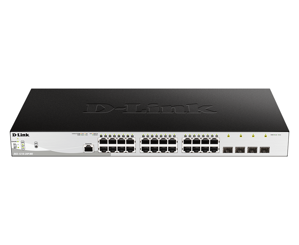 27.png D-link 24-Port 10/100/1000BASE-T PoE + 4-Port 1 Gbps SFP Ports Metro Ethernet Sw - Image 1