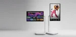 LG 32" 32U889SA-W 4K UHD IPS Smart Monitor Swing érintőképernyő, guruló állvány - Image 2