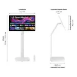 LG 32" 32U889SA-W 4K UHD IPS Smart Monitor Swing érintőképernyő, guruló állvány - Image 4