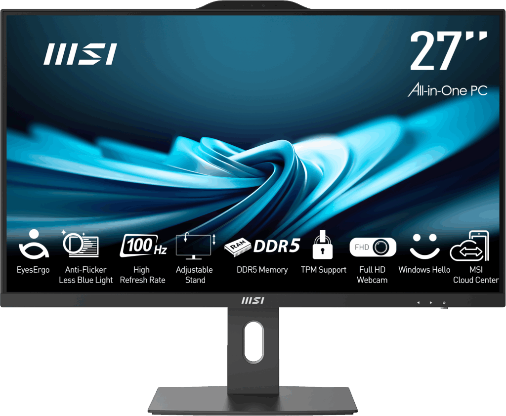 MSI PRO AP272P 14M i5-14400 16GB 1TB 27" All In One PC, fekete - Image 1
