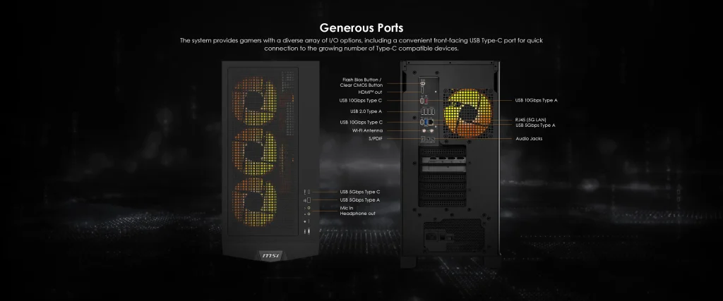 MSI MPG Infinite Z3 X3D - R7 7800X3D, RTX 5070 12GB, 32GB DDR5, 1TB PCIe, Win11 - Image 6