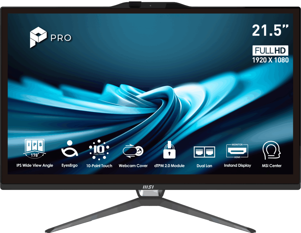 MSI PRO AP222T 14M i5-14400 16GB 500GB 22" érintőképernyő All In One PC, fekete - Image 1