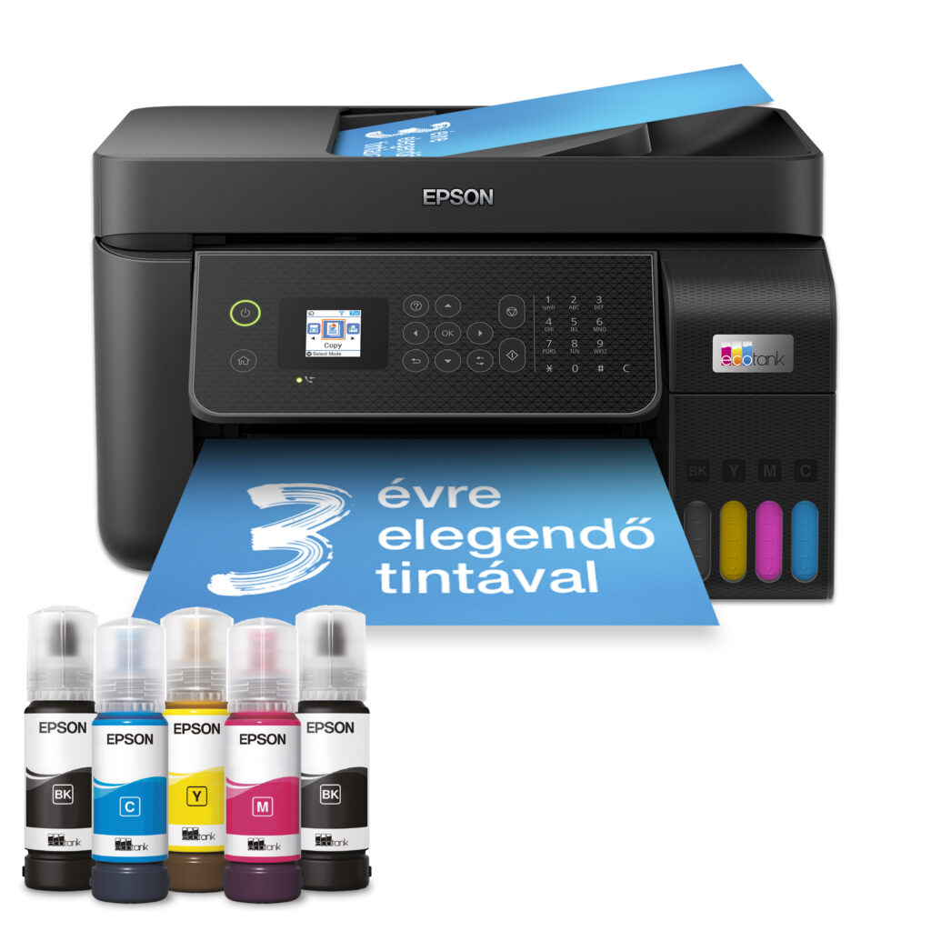 A18418-productpicture-hires-hu-HU-EcoTank_L5310_01_Header_2000x2000px.jpg Epson Ecotank L5310 színes tintasugaras A4 4in1 MFP, ADF, WIFI, fekete - Image 1