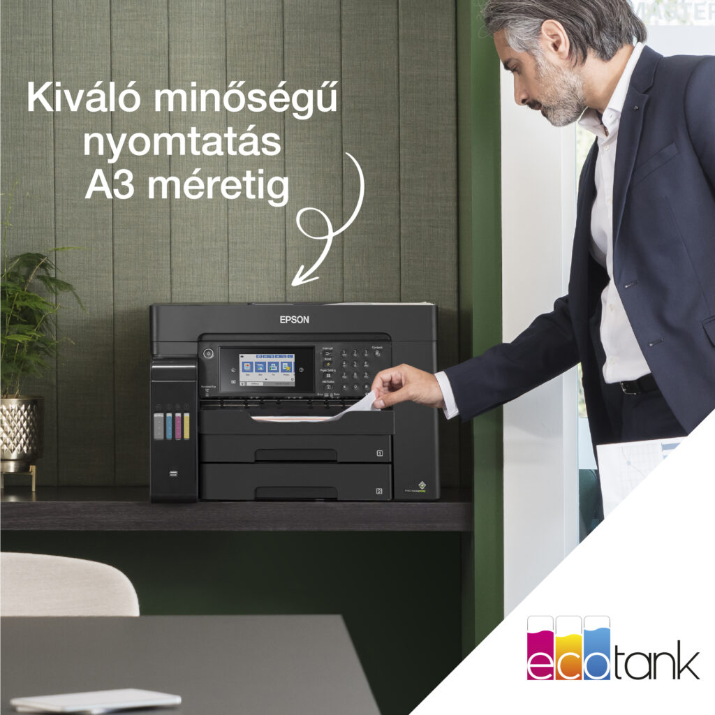 A18460-productpicture-hires-hu-HU-EcoTank_L15150_11_Lifestyle_2_2000x2000px.jpg Epson L15150 színes A3+ tintasugaras 4in1 MFP, duplex, DADF, Ethernet, WIFI - Image 9