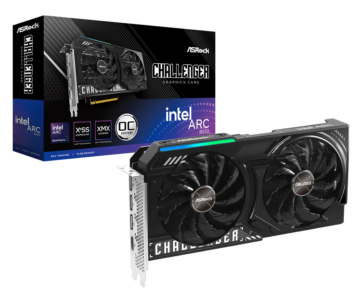 ASRock Intel Arc B570 Challenger 10GB OC GDDR6 videokártya