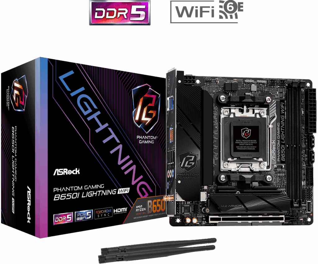 ASRock sAM5 B650I LIGHTNING WIFI alaplap - Image 1
