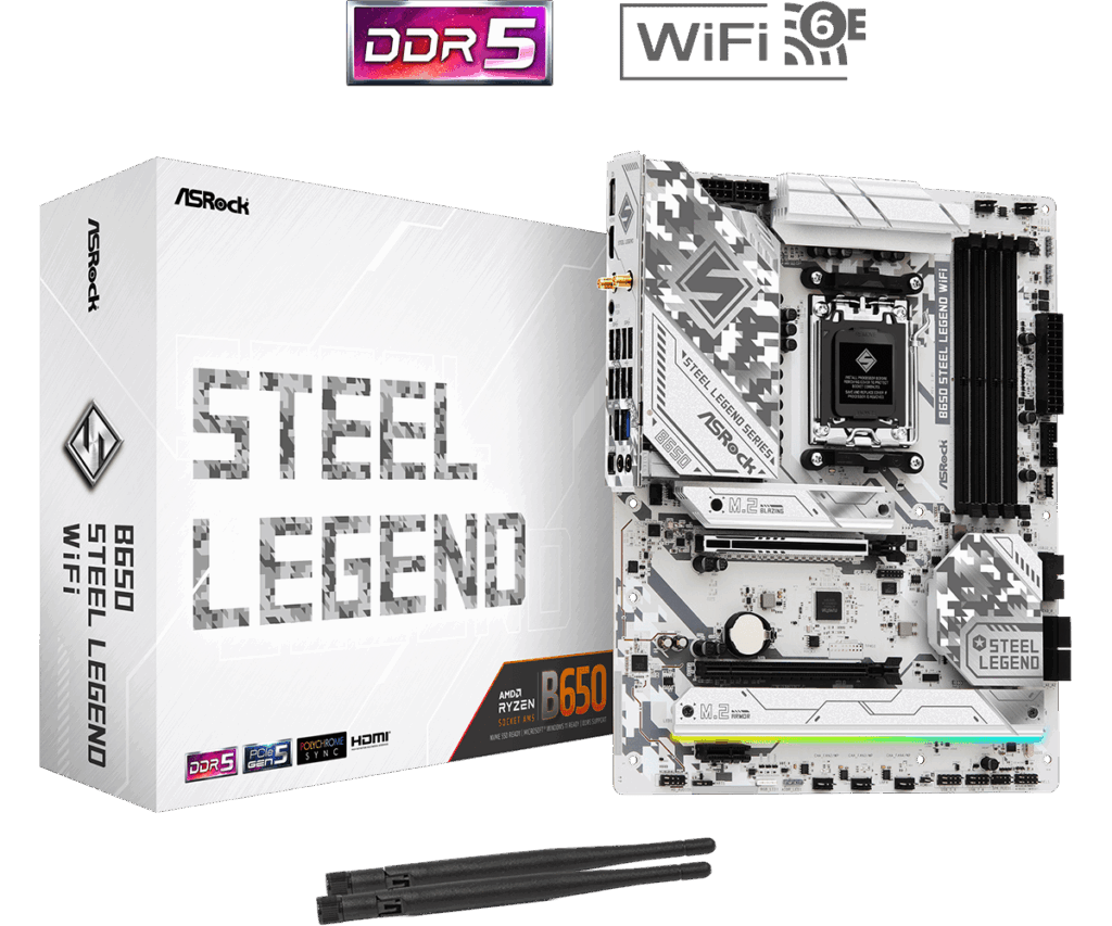 B650STEELLEGENDWIFI.png ASRock sAM5 B650 STEEL LEGEND WIFI alaplap - Image 1
