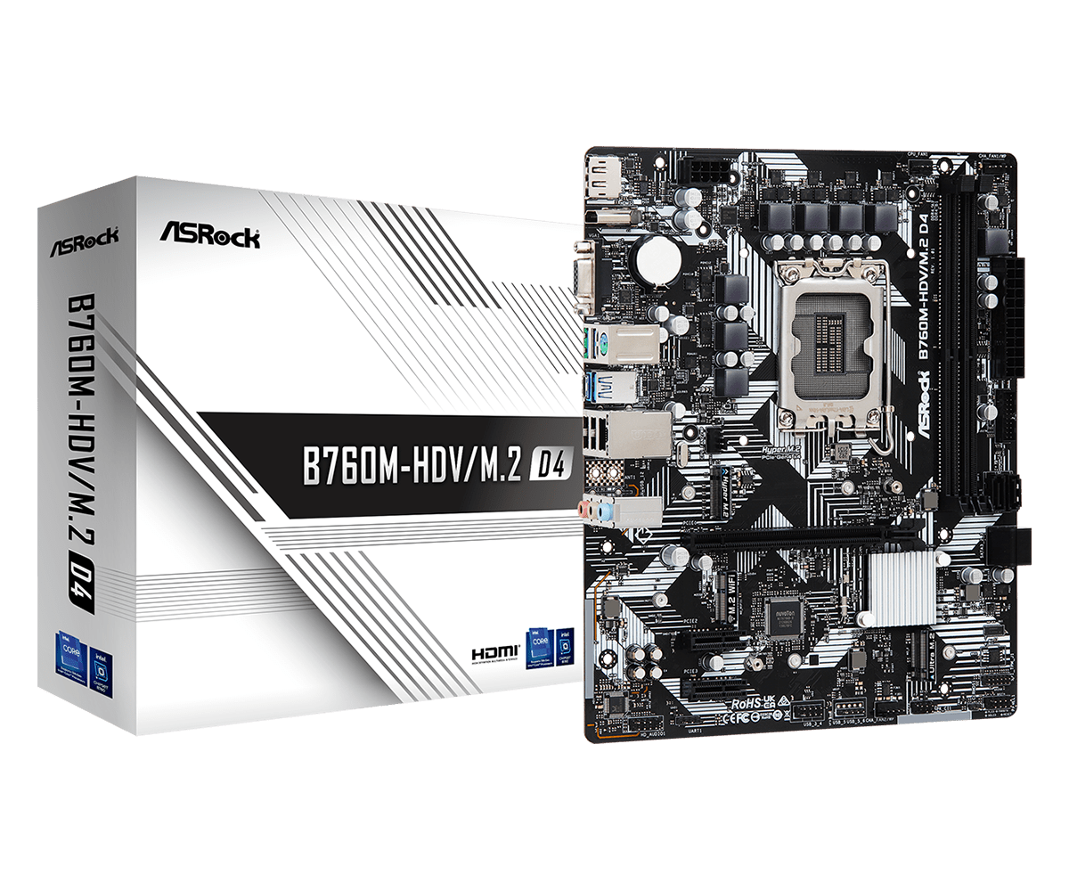 ASRock LGA1700 B760M-HDV/M.2 D4 alaplap