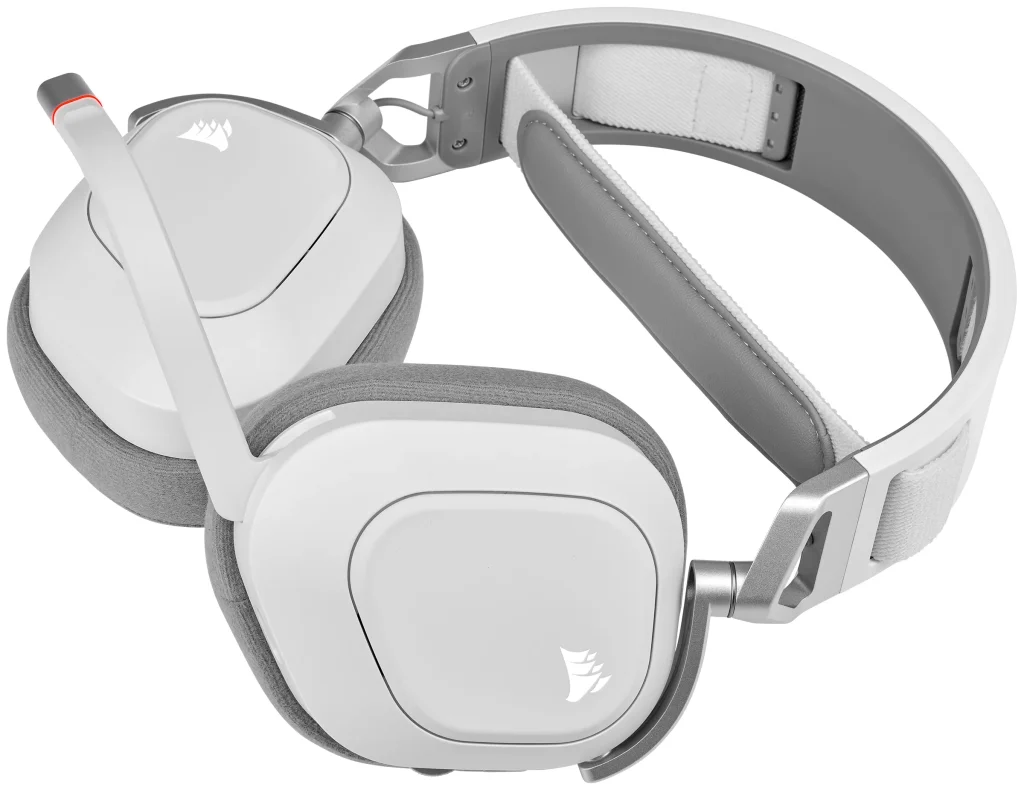 CORSAIR HS80 RGB WIRELESS Premium Gaming Headset, Fehér - Image 2