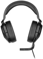 CORSAIR Vezetékes Headset, HS55 Gaming, Ultrakönnyű, Jack dugós, fekete - Image 9