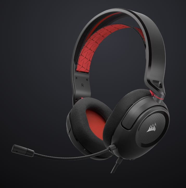 CORSAIR HS35 v2 Multiplatform Gaming Headset, piros