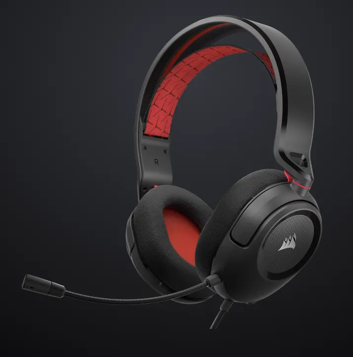 CA-9011384-EU_CA-9011384-EU CORSAIR HS35 v2 Multiplatform Gaming Headset, piros - Image 1