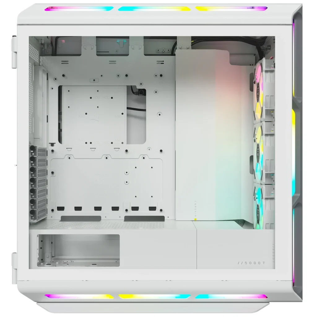 Corsair iCUE 5000T RGB TG Mid-Tower E-ATX ház, fehér - Image 2