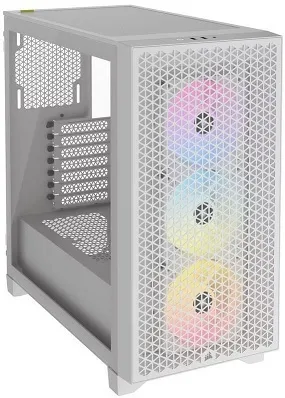 CORSAIR 3000D RGB AIRFLOW Mid-Tower PC számítógépház, fehér / CORSAIR 3000D RGB
