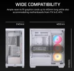 Corsair 3500X RSR ARGB TG Mid-Tower ATX ház, fehér - Image 5
