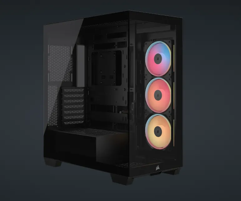 Corsair 3500X LXR iCUE LINK TG Mid-Tower ATX ház, fekete