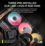 Corsair 3500X LXR iCUE LINK TG Mid-Tower ATX ház, fekete - Image 3