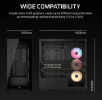 Corsair 3500X LXR iCUE LINK TG Mid-Tower ATX ház, fekete - Image 5
