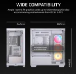 Corsair 3500X LXR iCUE LINK TG Mid-Tower ATX ház, fehér - Image 5