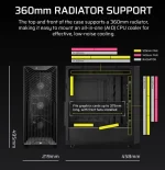 Corsair 3200D RS Mid-Tower ATX ház, fekete - Image 3