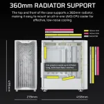 Corsair 3200D RS Mid-Tower ATX ház, fehér - Image 3