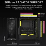 Corsair 3200D RS Mid-Tower ATX ház, füstszín - Image 3